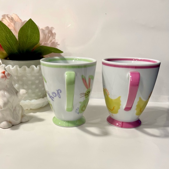 Starbucks 2007 Spring Bunny Hop & Chick Peep Coffee Cups 7 oz Easter Mugs Set 2 - Picture 10 of 15